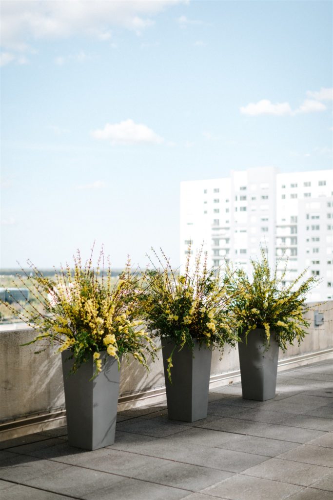 yellow flowers orlando wedding