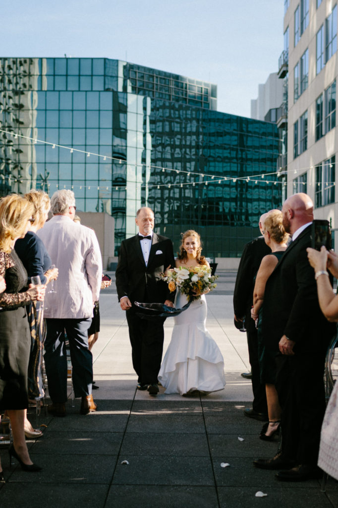 bride walking down the aisle