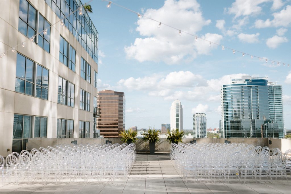 Chic Downtown Rooftop Wedding at The Balcony with Hints of Yellow